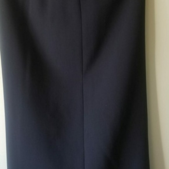 Dana Buchman Petite 6P Black Leather Trim Skirt - Picture 7 of 7